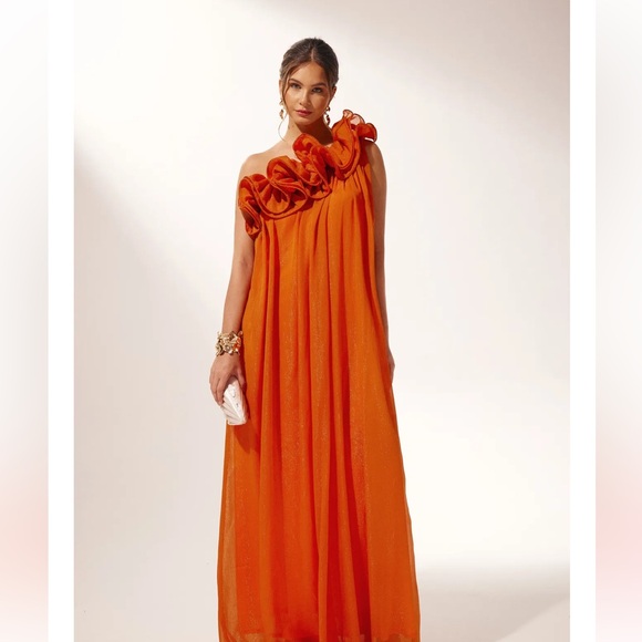 Sunfere Hedda One-shoulder Floral Maxi Dress - Picture 6 of 7